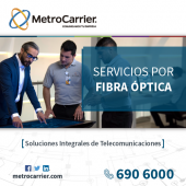 Ofrecemos Servicios en Telecomunicaciones a través de nuestra red de Fibra Óptica de más de 74,000 kilómetros. - MetroCarrier- Internet,Telefonía y Redes