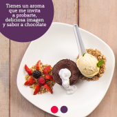 Consiéntete después de una deliciosa comida con el Pastelitto de chocolate acompañado de helado de vainilla - Sushi Itto - Restaurante de comida japonesa