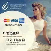 Ahora en Clínica Láser Puebla aceptamos hasta 18 MSI con tarjetas bancarias
(Bancomer, Banamex, Hsbc, Amex) - Clínica Dermatológica y Cirugía Estética de Puebla S.A de C.V