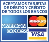 Aceptamos tarjetas de débito y crédito de todos los bancos - Asadero El Pollo Volador
