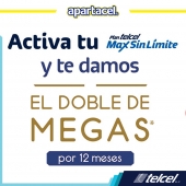 Te damos el doble de megas - Apartacel - CDI Distribuidor Telcel