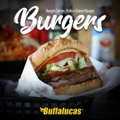 ¡Es momento de probar las mejores burgers, solo en Buffalucas!
 - Restaurante Buffalucas - Alitas y Hamburguesas