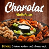 ¡Porque con una orden no es suficiente, Charolas de buffalucas! - Restaurante Buffalucas - Alitas y Hamburguesas