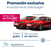 Promoción de arrendamiento - Agencia de Autos Volkswagen Óptima Angelópolis