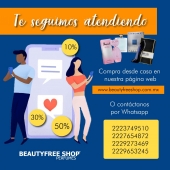 La pandemia nos tiene resguardados
Pero no te preocupes, te seguimos atendiendo de manera online, realiza tu compra en línea y recibe tus productos hasta las puertas de tu hogar, o comunícate con nosotros por Whatsapp.
A la distancia, seguimos aten - Beautyfree Shop Perfumes