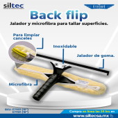 Jalador de goma y acero inoxidable.
Tallador de microfibra con apartado para canceles y quitar suciedad profunda.
Se adapta a cualquier extensión de Ettore - Siltecsa - Venta y distribución de equipo y artículos de limpieza para hogar, negocios e industria