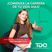 ¡Comienza la carrera de tu vida aquí!

Inscripciones abiertas para SEPTIEMBRE 2022 - Universidad Tec de Oriente