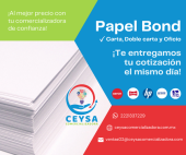 ¿Necesitas papel bond? Cotiza con nosotros, te entregamos hasta la puerta de tu negocio y oficina. - CEYSA Comercializadora