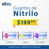 Guantes de Nitrilo.
Marca: Cobalt.
Libres de látex y de polvo.
Medida: Mediano, Grande y Extra grande.
Adquiérelos a un super precio, en tienda en línea o directamente en sucursales. $199.00 - Siltecsa - Venta y distribución de equipo y artículos de limpieza para hogar, negocios e industria