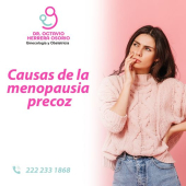 •Fallo ovárico prematuro.
•Cirugía con extirpación de útero y ovarios.
•Condiciones genéticas
•Determinados fármacos hormonales.
•Infecciones virales.
•Enfermedades autoinmunes
•Causas desconocidas. - Dr. Octavio Herrera Osorio - Ginecólogo y Obstetra