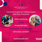 Si buscas actividades diurnas para que, tu familiar, socialice, reafirme su independencia y se mantenga activo con estimulación cognitiva, mándanos tus datos a través del siguiente formulario, y te haremos llegar la información de talleres especiales de a - Huehuecalli Residencia Geriátrica - cuidados a domicilio
