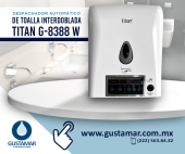 Innovador dispensador de papel en rollo institucional TITAN 8388-W - Gustamar - Productos de Limpieza