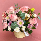Primavera rosa - Narciso - Artesanía Floral