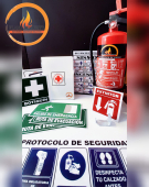 Protege tu negocio con este super paquete que incluye: 1 extintor nuevo 6kg de PQS,
1 botiquín, 1 paquete señaléticas básica,1 cartel protocolo de seguridad, 1 soporte de pared para extintor. - Flame Security - Servicios en Protección Civil y Seguridad e Higiene