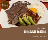 ¡Ven y disfruta un rico desayuno!
Chilaquiles Bandera.  - La Perla Marisqueria