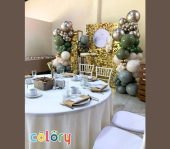 ¡Celebra a lo grande en Colory! Nuestro amplio jardín es perfecto para invitar a más personas, rentar inflables y organizar actividades al aire libre. Además, disfruta del salón techado con mega juegos para que la diversión nunca se detenga. - Colory Salón Jardín