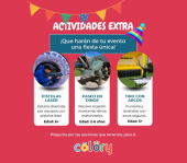 ¡Haz de tu evento una fiesta única con nuestras actividades extra!  - Colory Salón Jardín