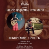 Iván Marín y Daniela Baglietto en Café Roma