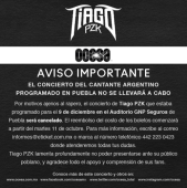 CANCELADO Tiago PZK en Puebla - Concierto