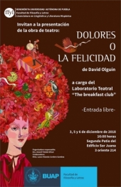 CANCELADO - Dolores o La Felicidad - Obra de Teatro