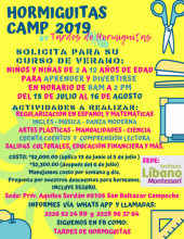 Hormiguitas Camp 2019 - Curso de Verano en Líbano Montessori