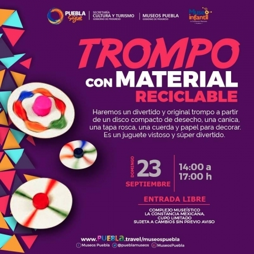 trompo con material reciclable