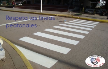 Líneas peatonales: el peatón es más importante que el automovilista. Cede el paso a aquél que cruza ...