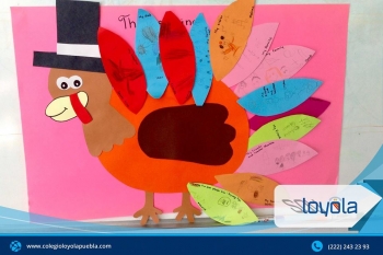 Arte creado por nuestros alumnos celebrando el Thanksgiving Day - Colegio Loyola - Puebla