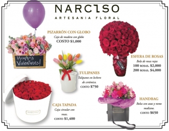 El regalo perfecto para San Valentín está en Narciso - Narciso - Artesanía Floral - Puebla