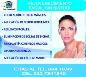 Rejuvenecimiento facial sin bisturí  - Láser Ocular Puebla - Puebla