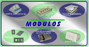 Porta contacto MJ, caja de alojamiento, porta placa, placas - Ductos y Registros Eléctricos y Telefó...