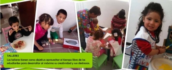 Los Talleres escolares tienen el objetivo de aprovechar el tiempo libre de los niños para desarrolla...