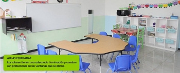 Contamos con aulas equipadas con iluminación adecuada y cuentan con protecciones en las ventanas - C...