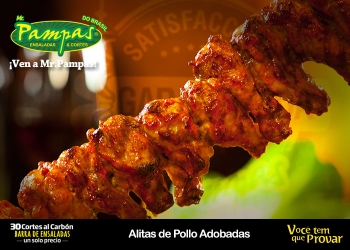 Alitas de pollo adobadas - Mr. Pampas - Puebla