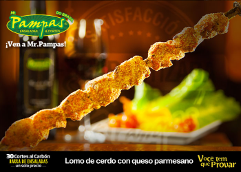 Lomo de cerdo con queso parmesano - Mr. Pampas - Puebla