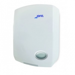 Secador futura con botón pulsador en plástico ABS blanco. - Eurowipe Higiene Institucional - Product...