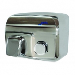Secador pulsador Silver en acero inoxidable. - Eurowipe Higiene Institucional - Productos de limpiez...