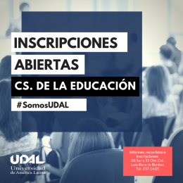 Inscripciones abiertas en CS. De la Educación # somos UDAL - UDAL - Universidad de América Latina - ...