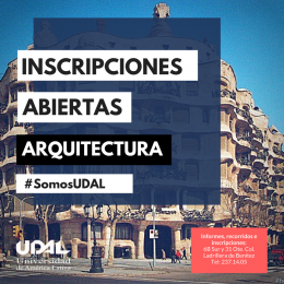 Inscripciones abiertas en Arquitectura # somos UDAL - UDAL - Universidad de América Latina - Puebla
