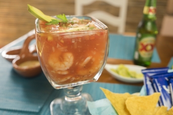 Cocktel de camarón en Puebla  - Costamía Mariscos - Puebla