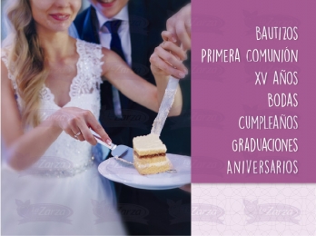 Contamos con decorados para todo tipo de eventos. - Pastelería La Zarza - Puebla