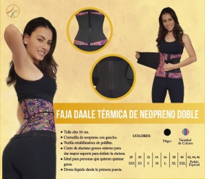Faja DAALE térmica de neopreno doble - Fajas Colombianas Daale - Puebla