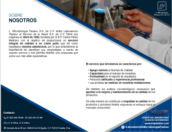Nos caracterizamos por poseer cualidades prácticas  - Laboratorio de Microbiología Pasteur - Laborat...