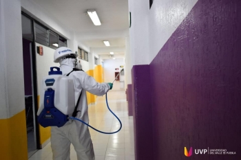 Desinfectar cada espacio del campus. - UVP - Universidad del Valle de Puebla - Puebla