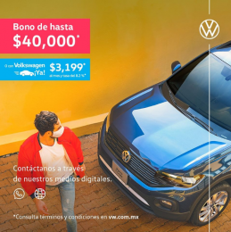 Bono de hasta $40,000.00* - Agencia de Autos Volkswagen Óptima Angelópolis - Puebla