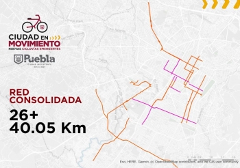 Mapa de como se lucirán todas las ciclovías  - H. Ayuntamiento de Puebla - Administración 2022-2025 ...