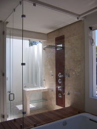 CANCEL DE BAÑO DE CRISTAL TEMPLADO DE 9.7 MM DE ESPESOR. - Grupo Espacios Creativos - Puebla