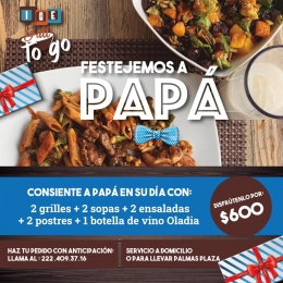 Paquetes para llevar. - Restaurante Ice and Grill - Puebla
