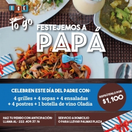 Festeja a papá con su comida favorita  - Restaurante Ice and Grill - Puebla
