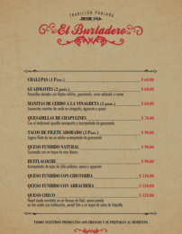 Entradas - Restaurante El Burladero - Puebla